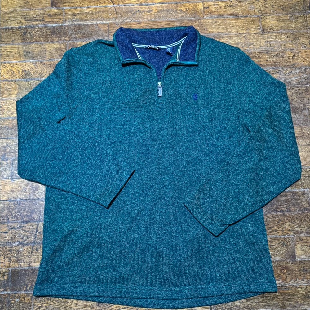 Izod Green Quarter-Zip Pullover Men’s Sweater XL